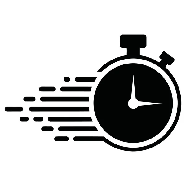 Speeding Stopwatch Vector Illustration: Fast Time, Deadline, and Urgency Concept Design