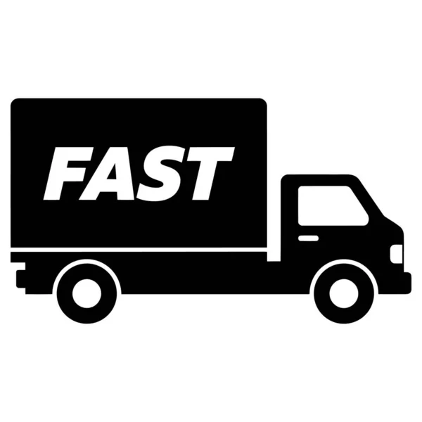 Fast Delivery Truck Icon, Logistics and Shipping, Express Transport Service
