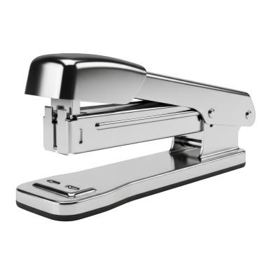 Metal zımba beyaz arka planda izole edilmiş. 3d illüstrasyon