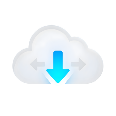 bulut indirme simgesi vektör çizimi