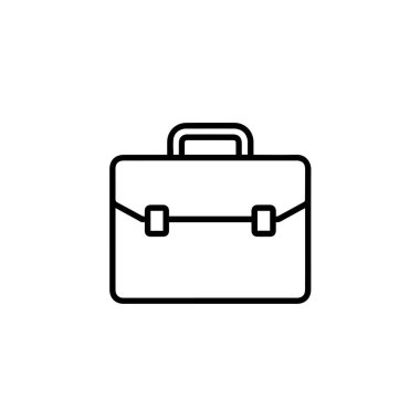 Evrak çantasının temiz bir simgesi, iş, ofis ve profesyonel bağlamlar için mükemmel. Web ve yazdırma için çok yönlü tasarım ögesi.