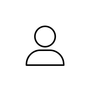 Çember başlı ve yuvarlak gövdeli minimalist kullanıcı simgesi, bir kişiyi veya profili temsil ediyor.