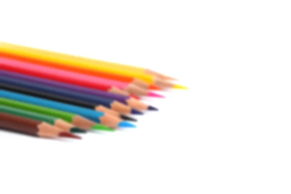 Abstrato foto borrada de lápis de cor no fundo branco — Fotografia de Stock
