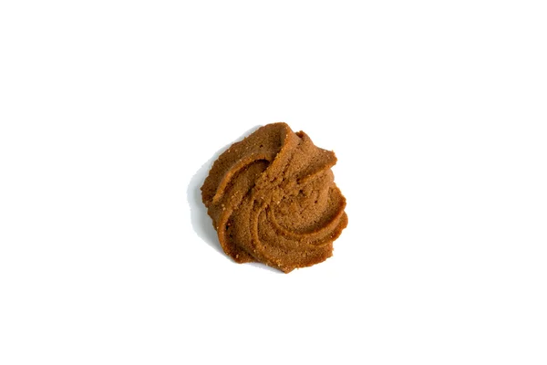 Biscoito de chocolate no fundo branco — Fotografia de Stock