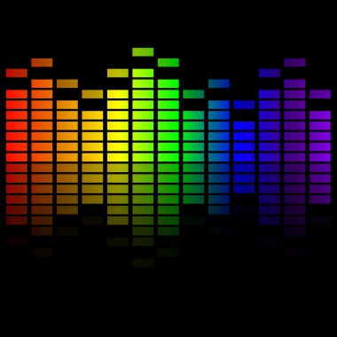 Gökkuşağı müzik ekolayzır