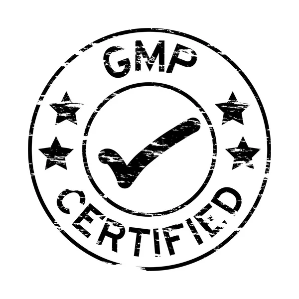 Sello Grunged con certificado GMP — Archivo Imágenes Vectoriales