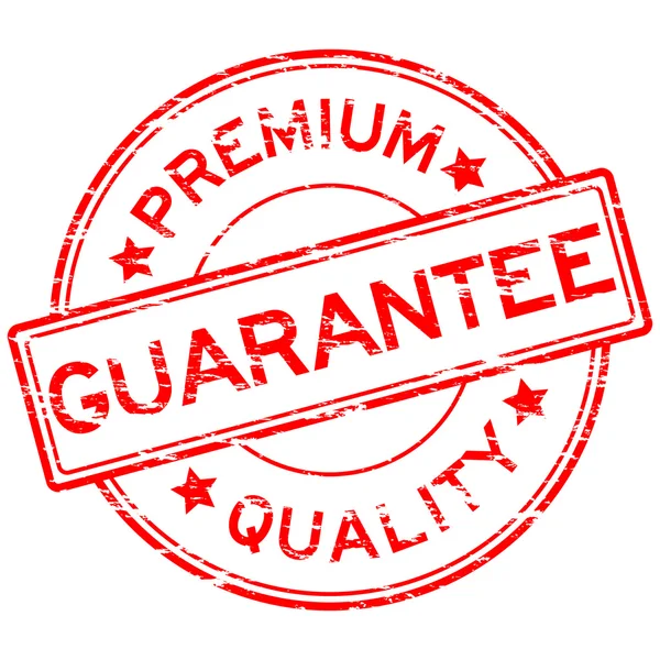 Grunge garantía sello de calidad premium — Vector de stock
