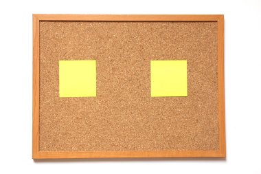 Corkboard beyaz arka plan hakkında kağıt