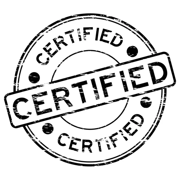 Sello certificado (Negro ) — Archivo Imágenes Vectoriales