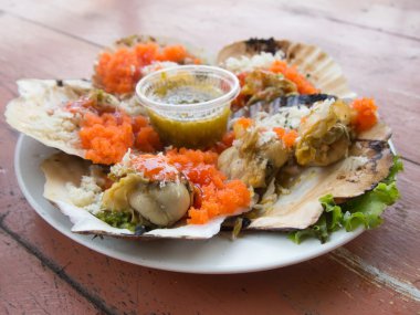 Izgara tarak, deniz ürünleri