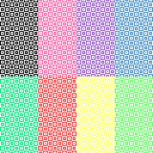 パステル カラーの幾何学の正方形のパターン — ストックベクタ