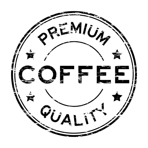 Grunge café selo de qualidade premium — Vetor de Stock