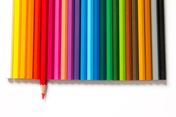 Lápis de cor no fundo branco — Fotografia de Stock