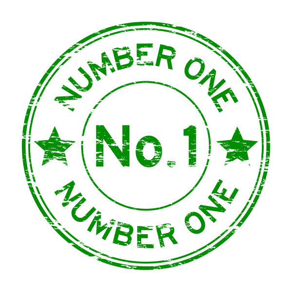 Grunge number one stamp