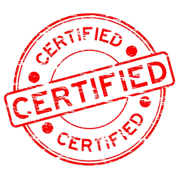 Sello certificado (Rojo) ) — Archivo Imágenes Vectoriales