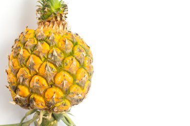 Ananas kadar beyaz arka plan üzerinde kapalı
