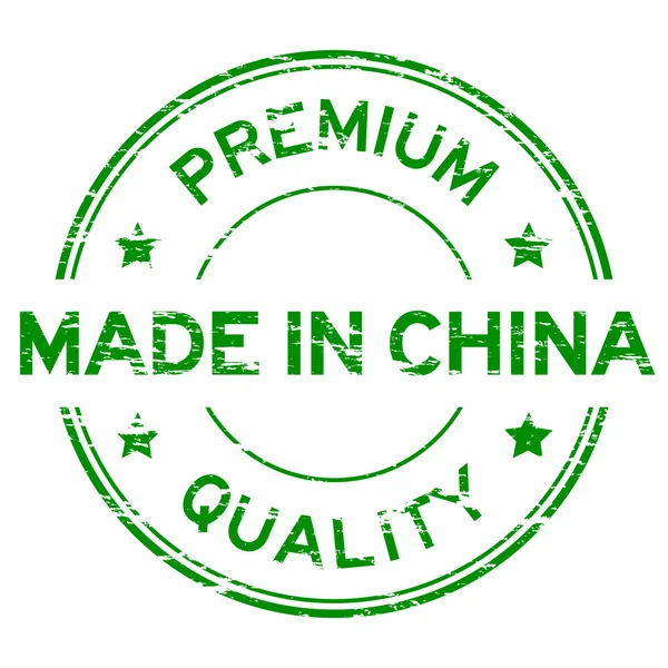 Timbre en caoutchouc grogné "made in China " — Image vectorielle