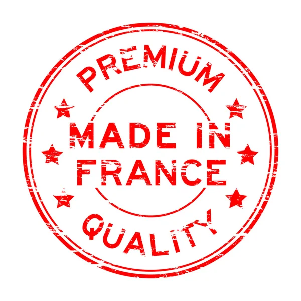 Grunge qualità premium made in France francobollo — Vettoriale Stock