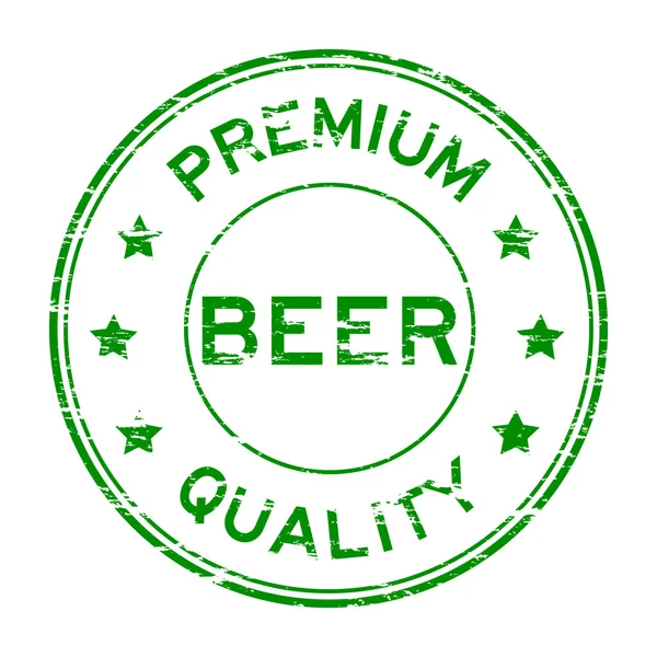 Grunge premium kwaliteit bier Rubberstempel — Stockvector