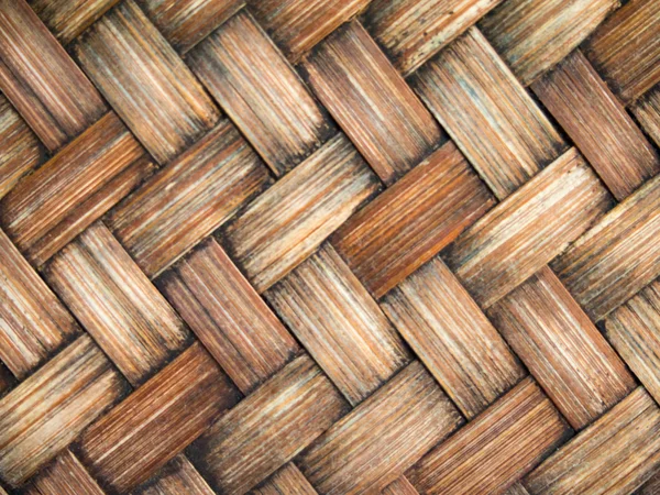 Closed up wooden weave texture background — Stock Photo, Image
