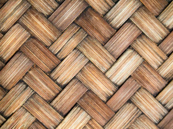 Closed up wooden weave texture background — Stock Photo, Image