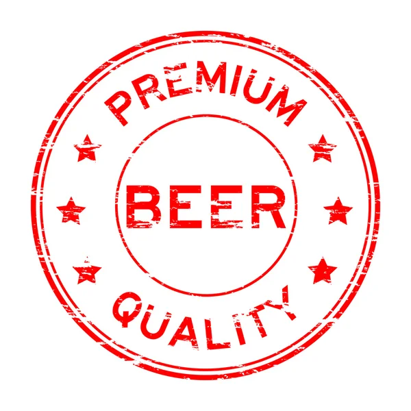 Selo de borracha de cerveja de qualidade premium Grunge —  Vetores de Stock