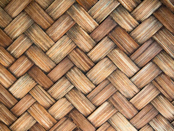 Closed up wooden weave texture background — Stock Photo, Image