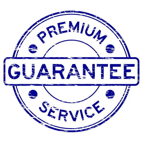 Grunge μπλε premium υπηρεσία εγγύησης καουτσούκ σφραγίδα — Διανυσματικό Αρχείο