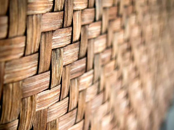 Closed up wooden weave texture background (Soft focus) — Stock Photo, Image