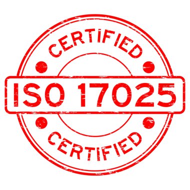 Grunge kırmızı sertifikalı ISO 17025 pencere boyutu