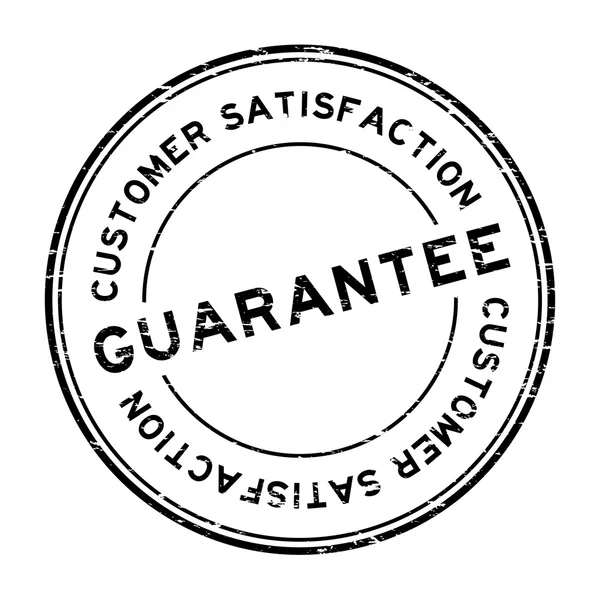Grunge Black Garantie und Kundenzufriedenheit — Stockvektor