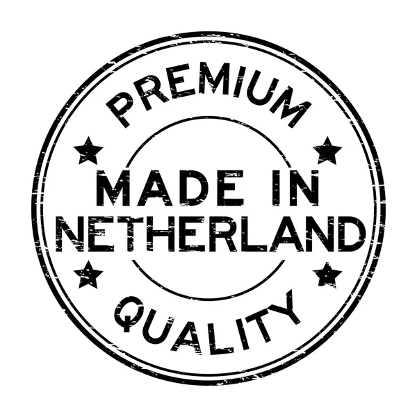 Grunge černé prémiové kvality a jsou vyrobeny v Holandsku razítko — Stockový vektor