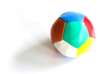 Çocuk oyuncak top için beyaz arka plan üzerinde bebek beceri geliştirmek