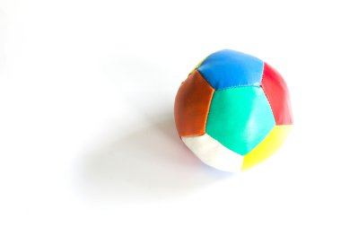 Çocuk oyuncak top için beyaz arka plan üzerinde bebek beceri geliştirmek