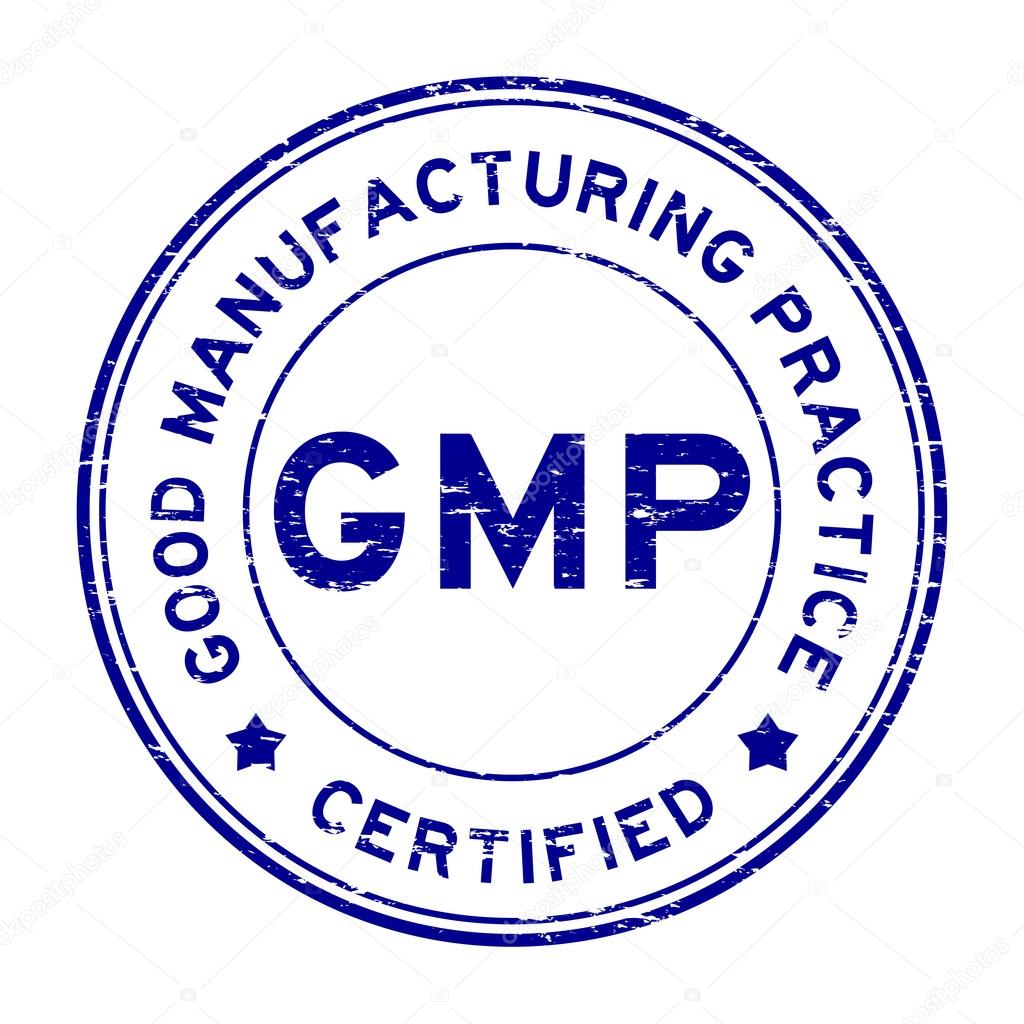 Grunge blue GMP certified rubber stamp