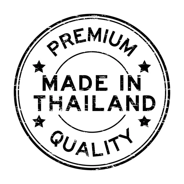 Zwarte grunge Premiumkwaliteit made in Thailand rubber stempel — Stockvector