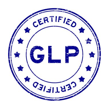 Lastik damgası sertifikalı grunge mavi Glp