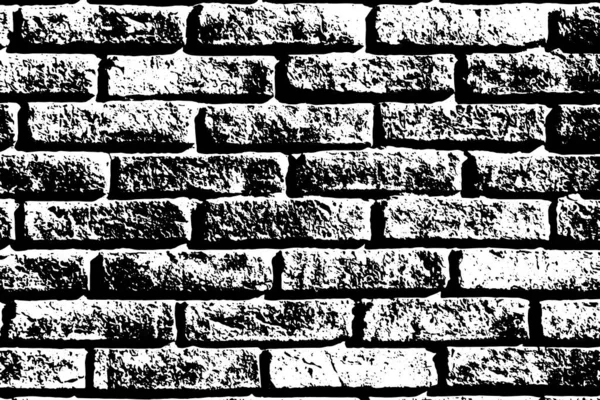 白い背景にレンガの壁の形として黒の質感を研削 ベクトル 経年変化または古い層のための使用 — ストックベクタ