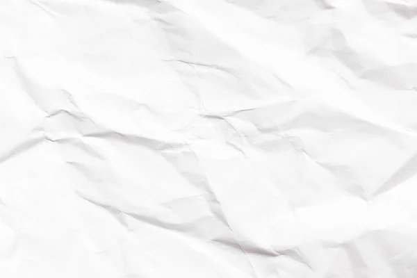 光沢のあるしわのある白い色の紙の質感の背景 — ストック写真