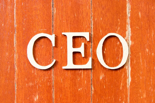 Alphabet Letter Word Ceo Abreviatura Chief Executive Officer Old Red — Fotografia de Stock