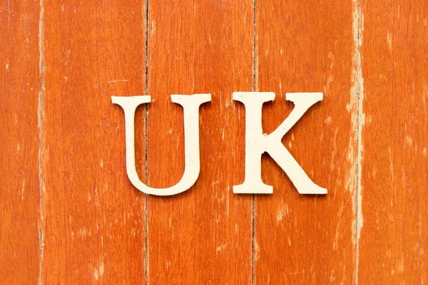 Alfabeto Letra Palavra Abreviatura Reino Unido Cor Vermelha Velha Placa — Fotografia de Stock