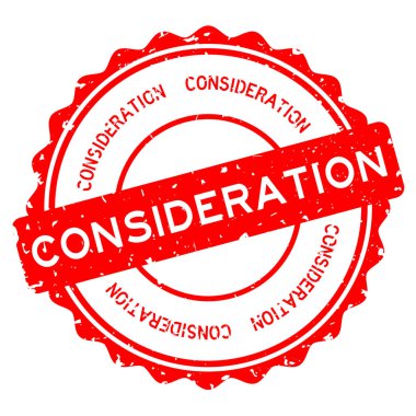 Grunge kırmızı kelime yuvarlak lastik mühür beyaz arka planda