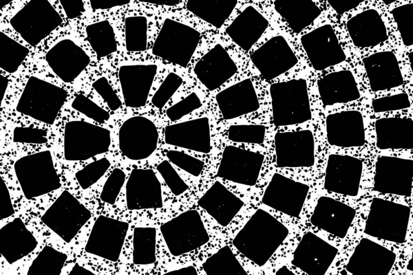 Grunge Černé Bílé Textury Pozadí Tvaru Kruhu Paprsku Vektor Použití — Stockový vektor