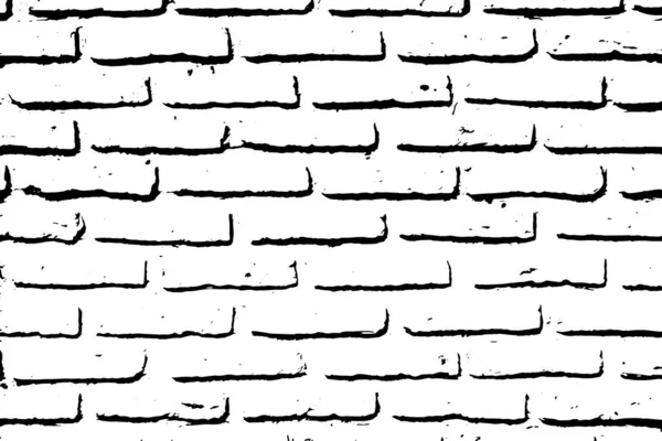 Grunge Textura Negra Como Forma Pared Ladrillo Sobre Fondo Blanco — Vector de stock