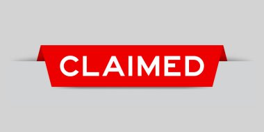 Gri arkaplandaki sözcüğü içeren kırmızı etiket eklendi