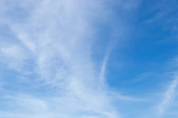 Clear blue color sky with white cloud background