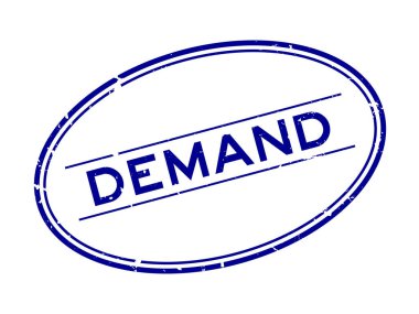 Grunge mavi kelime oval lastik mühür beyaz arka planda