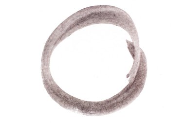 Yuvarlak çalılıklarda siyah renk suluboya çizimi veya beyaz kağıt arka planda pankart şekli