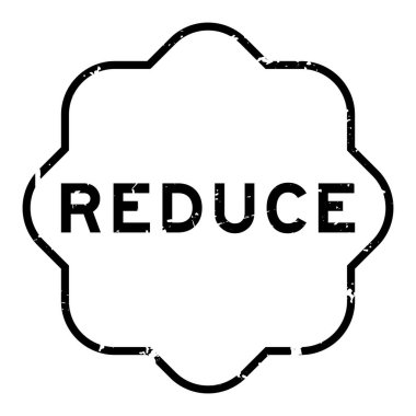 Grunge siyahı beyaz arka planda lastik mühür kelimesini küçült