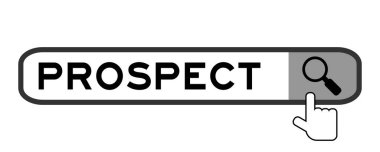 Beyaz arkaplanda büyüteç simgesi ile sözcük beklentisi ile arama flaması